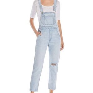Levi’s premium mom jeans overalls distressed